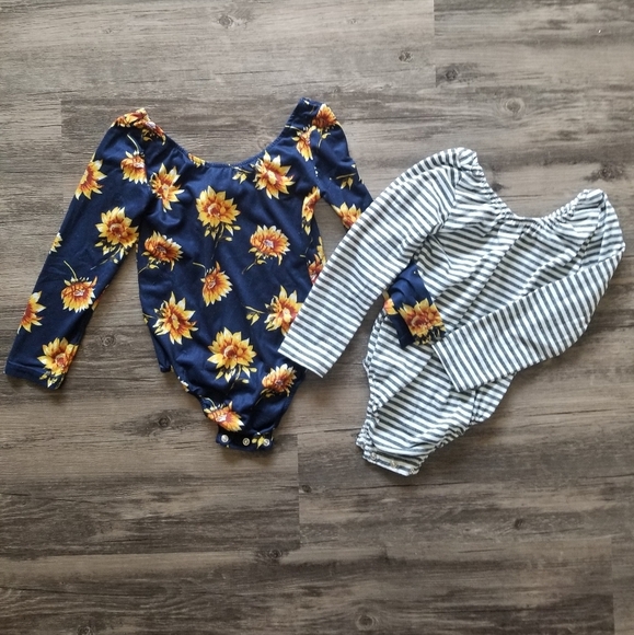 ☀️ Bailey's Blossoms 4T Bodysuit Bundle - Picture 1 of 4